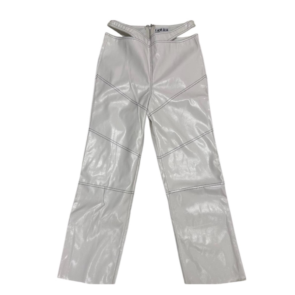 I.AM.GIA White Faux Leather Pants